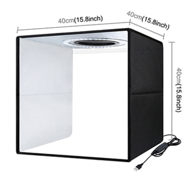 40x 40cm 144LED Portable LED Light Tent Box Bar Cube Room Studio Photography 16 Inch photo 1