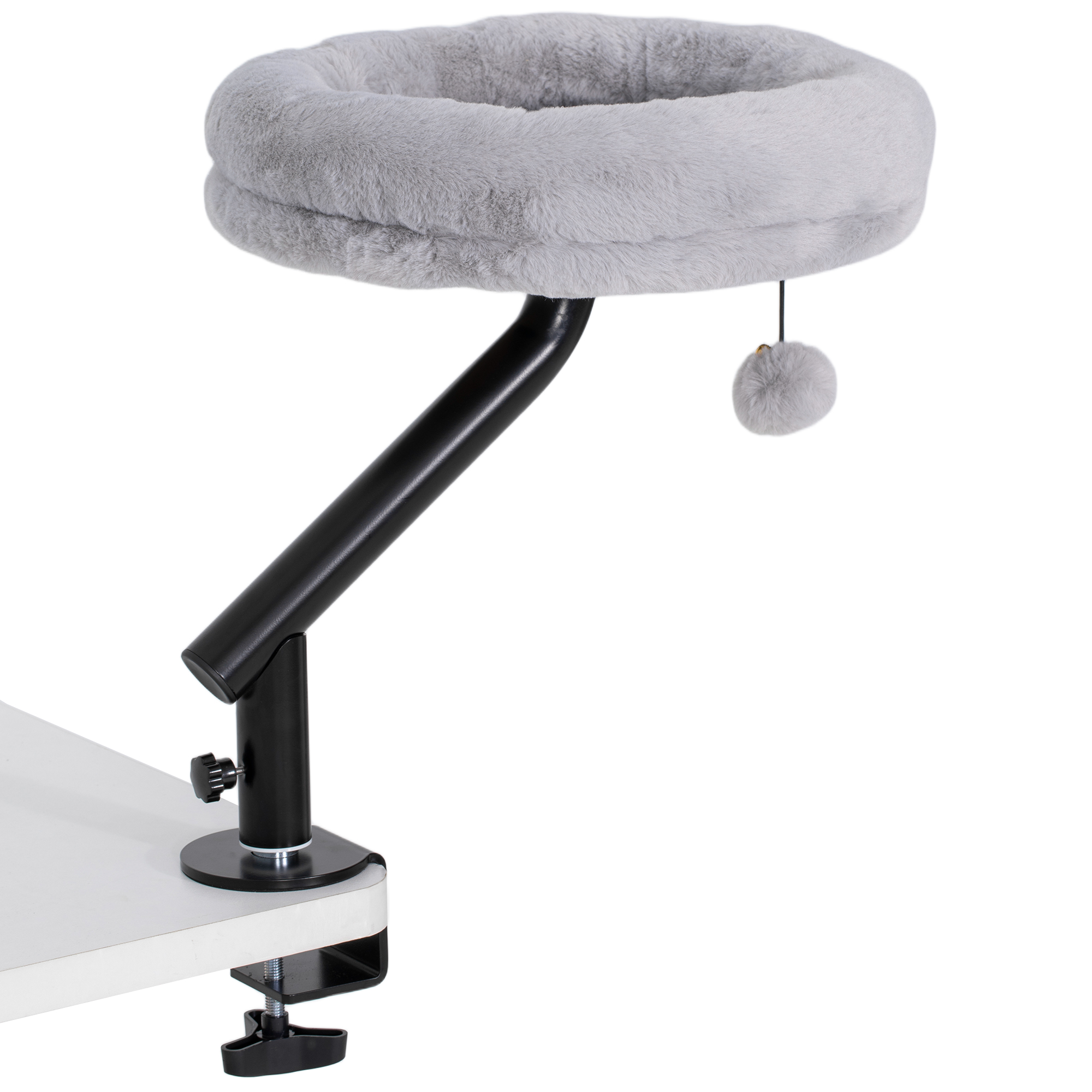 Cat Desk Bed, Cat Hammock 360degrees Rotatable Adjustable For Window, Table, Work, Grey photo 5