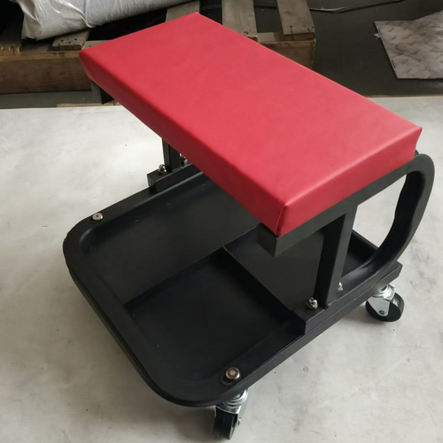 Rolling Creeper Seat, Auto Workshop Mechanic Stool With 4x Swivel Wheels & Divided Tool Tray For Garage Car Repair Red 36x35x35cm photo 8