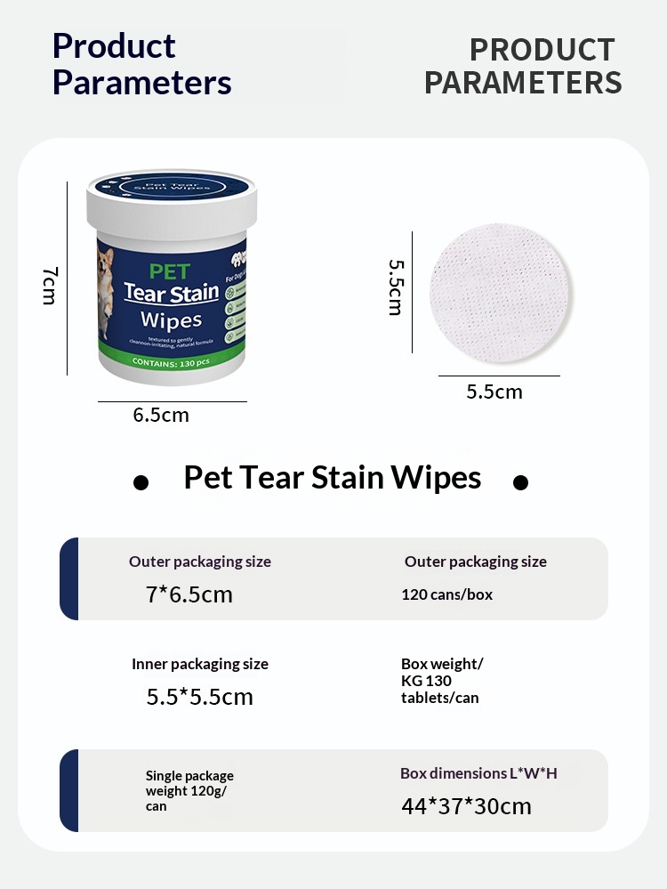 Gentle Pet Eye Wipes For Dogs & Cats, Tear Stain Remover. photo 3