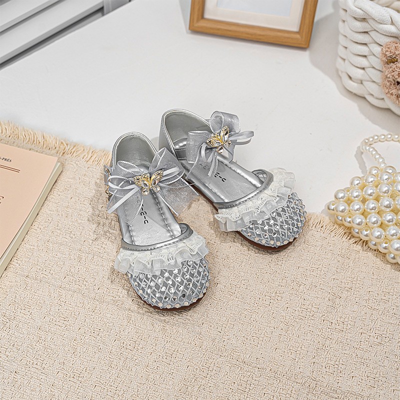 2026 Summer New Girls Woven Closed-Toe Sandals, Soft Sole Anti-Collision Lightweight Princess Performance Sandals For Kids photo 2