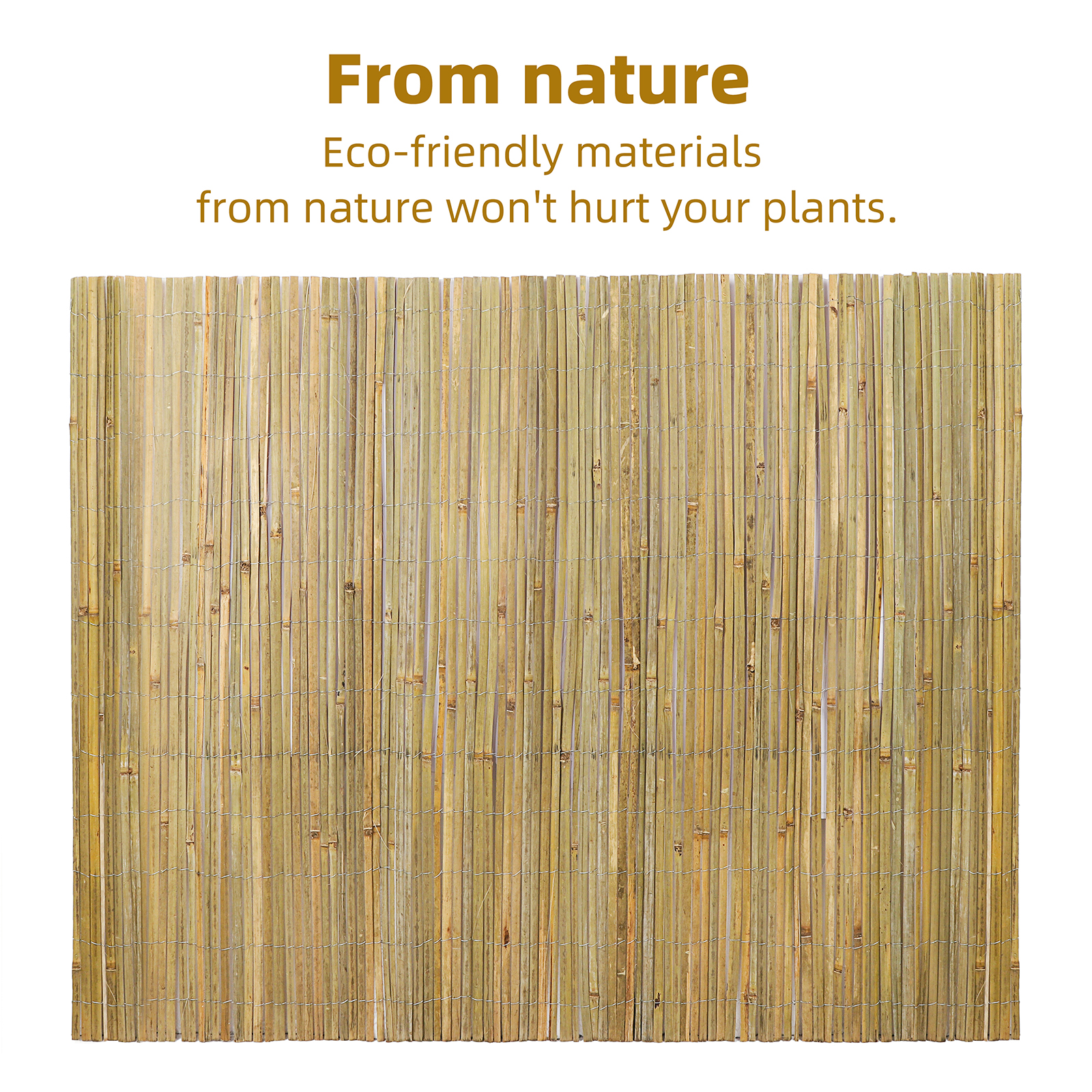 Bamboo Privacy Fence Roll 6FTx 13FT, Natural Bamboo Slat Screening Panels For Outdoor Garden, Yard, Patio, Balcony Privacy Screen Self-pickup Only photo 4