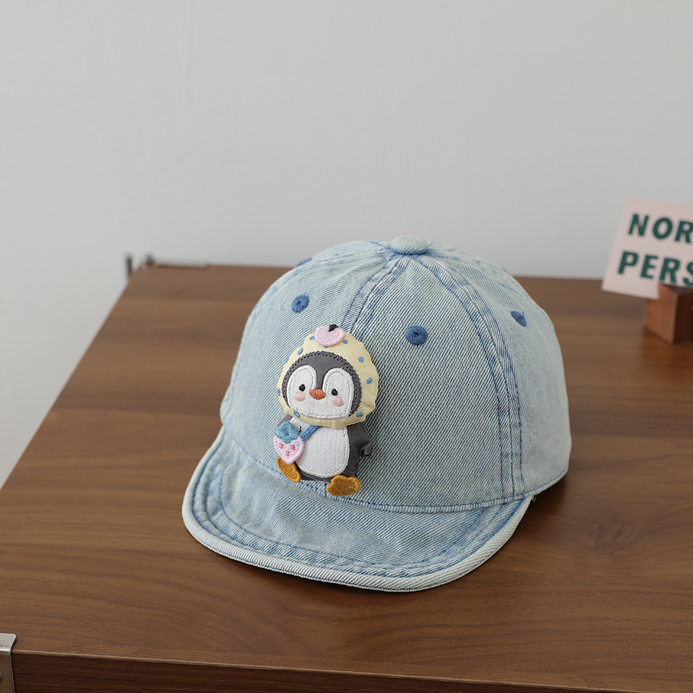 Cartoon Three-dimensional Penguin Children's Cowboy Baseball Cap - Washed Soft Brim Baby Duckbill Hat - Outdoor Outing Hat photo 7