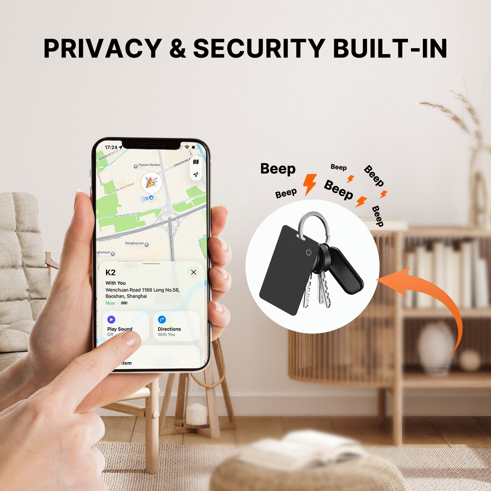 Smart Card Tracker For Find My, Anti-Lost Locator IP68 Waterproof Built-in Speaker, 90-Day Battery Life, Ultra-Slim Wallet Tracker photo 6