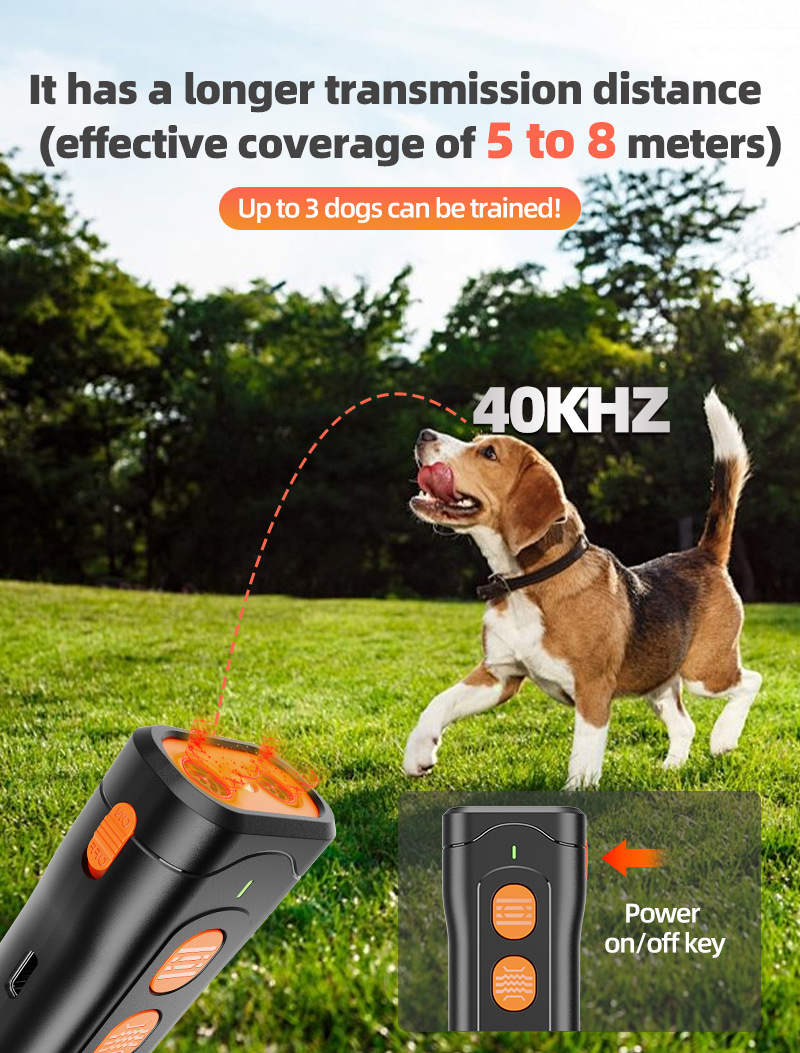 Handheld Portable Ultrasonic Anti-Bark Dog Repellent & Training Device. photo 2