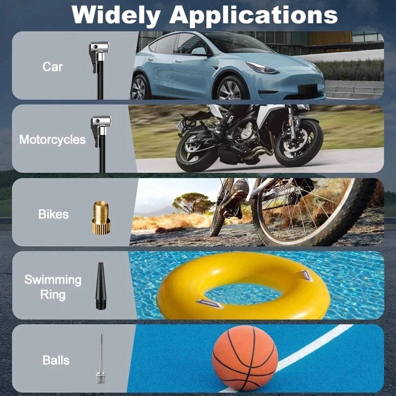 Portable Tire Inflator  Rechargeable Electric Inflator For Cars And Bicycles  Digital Air Compressor  Ball Pump photo 3