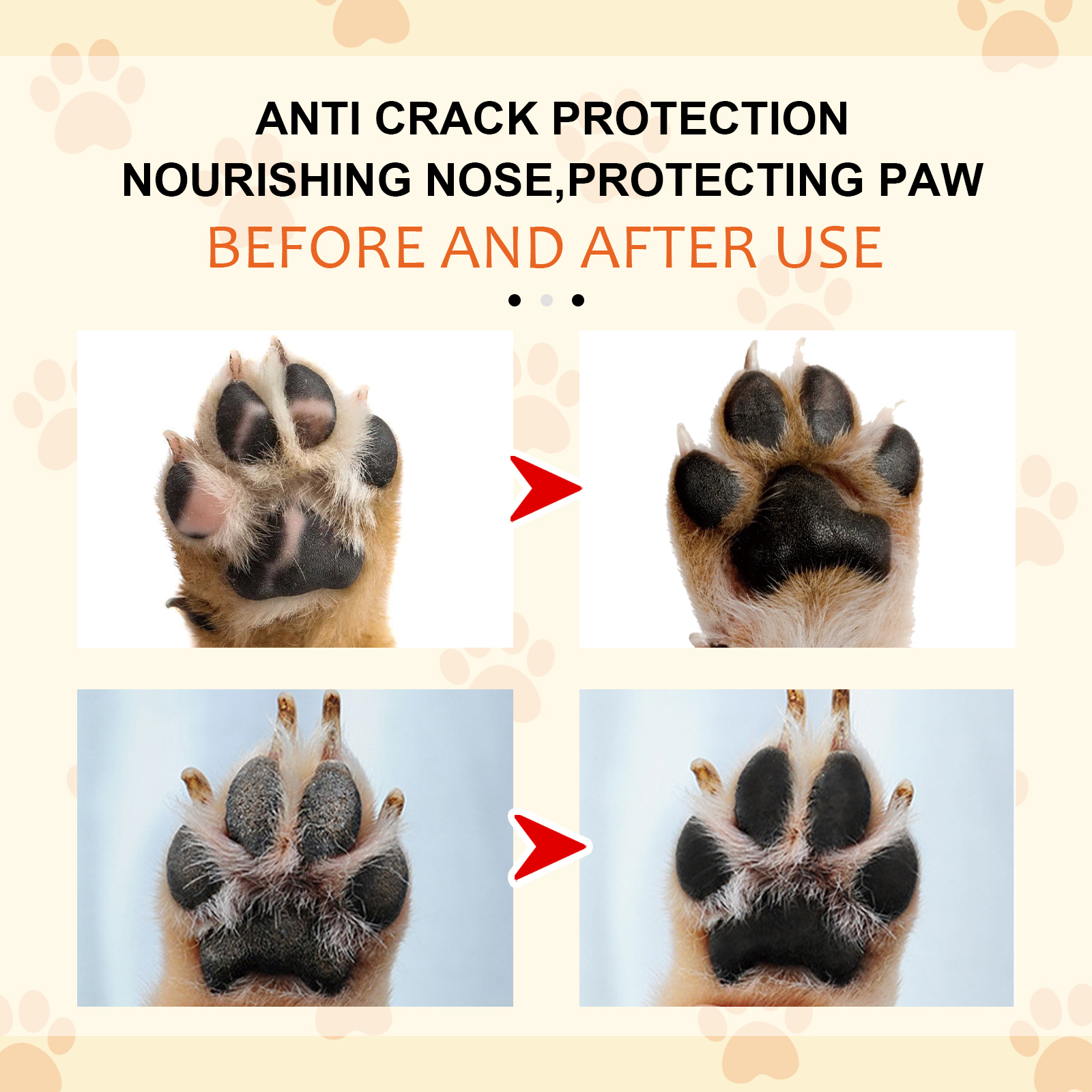 Yegbong Pet Moisturizing Paw Care Cream, Cats And Dogs Universal Moisturizing Feet Soles Meat Pad Cracked Care Cream photo 4