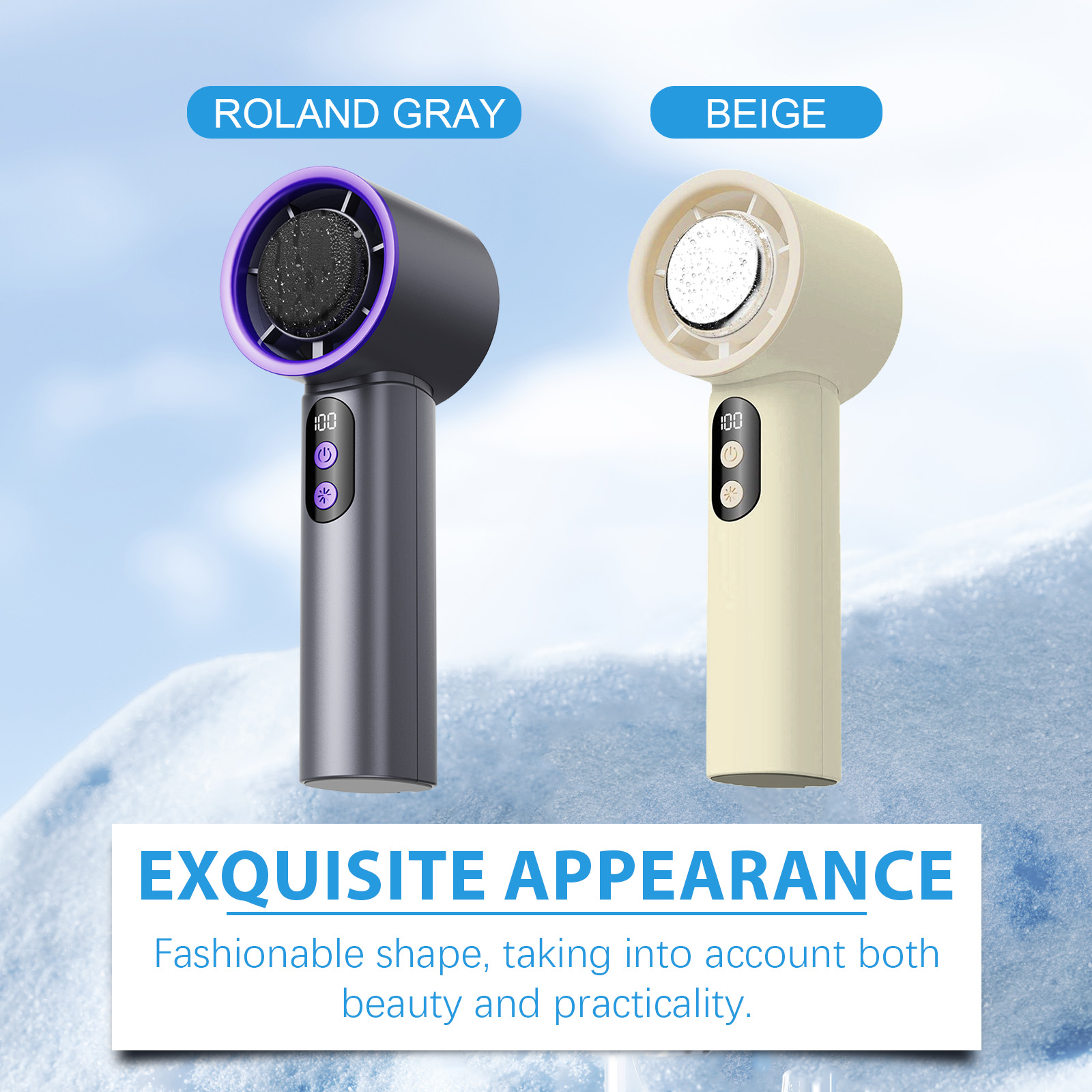 Ice Pack Handheld Fan Lotus White photo 4