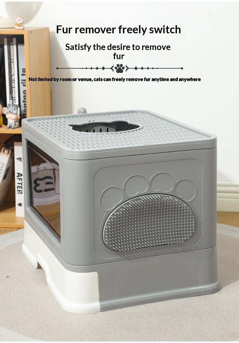 Enclosed Extra-Large Drawer-Type Cat Litter Box photo 3
