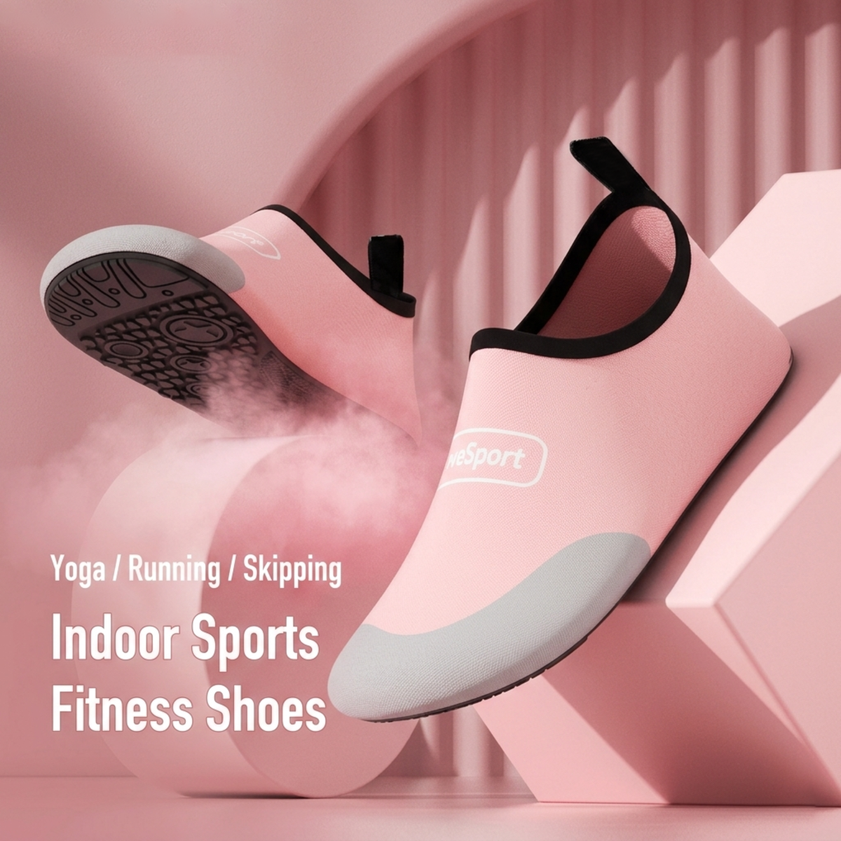 Indoor Fitness Barefoot Shoes Soft Sole Non-Slip Yoga Training Shoes Quiet Treadmill Rope Gym Shoes For Men Women Kids photo 1