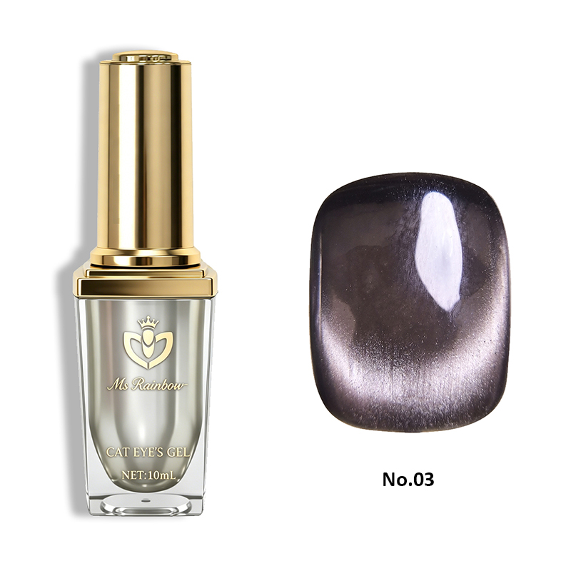 Ms Rainbow Starry Series Cat Eye Gel Polish,10ml,8 Colors Available,Glass Bead Shimmer Magnetic,Long Lasting UV Soak Off,Salon & Home Manicure,For DIY Nail Lovers photo 2
