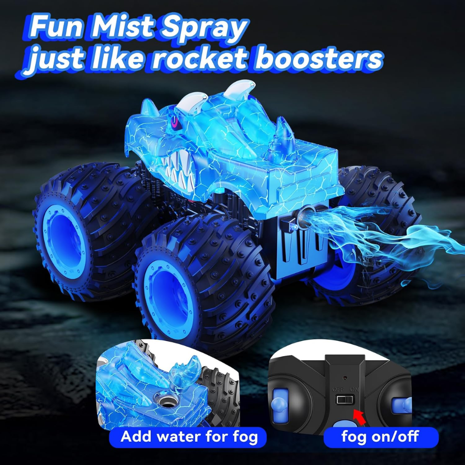 Remote Control Car, 2.4GHz Monster Trucks Toys With Light Spray, Birthday Gift photo 2