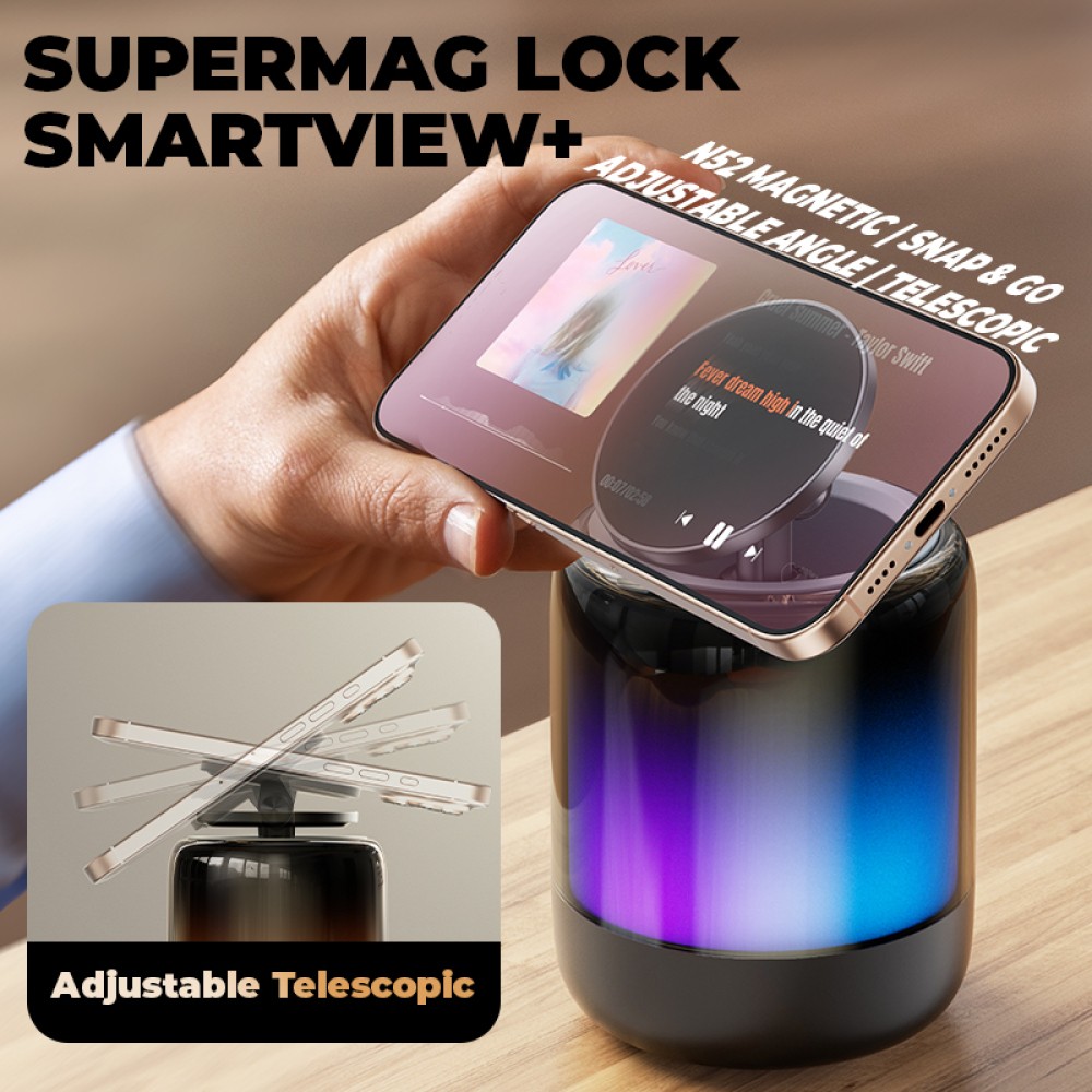 Mini Portable Bluetooth Speaker Phone Holder 4-in-1 Bracket Speaker Night Light photo 6