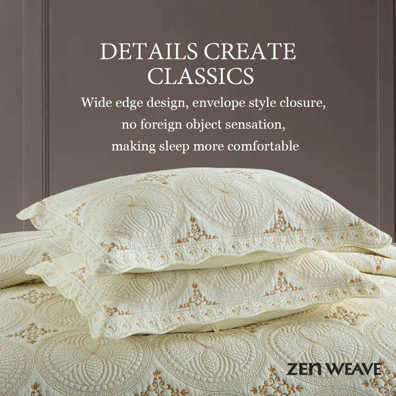 Quilted Bedspread Set  Cotton Filled Whole Sheet Quilting Skin-Friendly Soft Breathable Non-Slip Anti-Wrinkle No Static Electricity All-Season Lightweight Bedding No Clumping Pre-Shrunk Envelope photo 3
