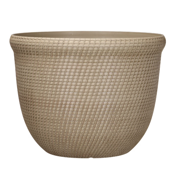 Recycled Resin Planter, Khaki Chino, 15.8in X 15.8in X 12in photo 1