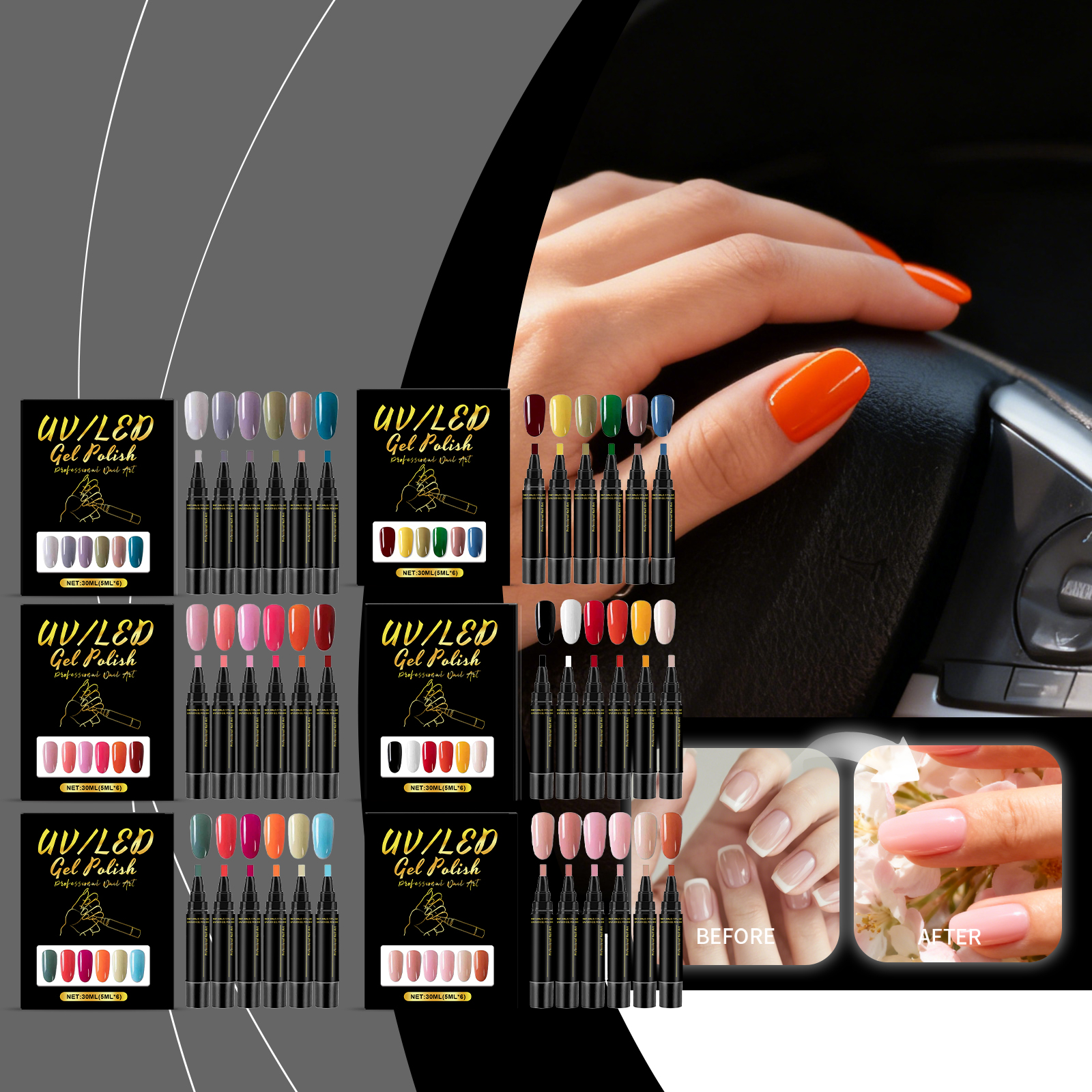 Nail Polish Pen 6pc 1box photo 5