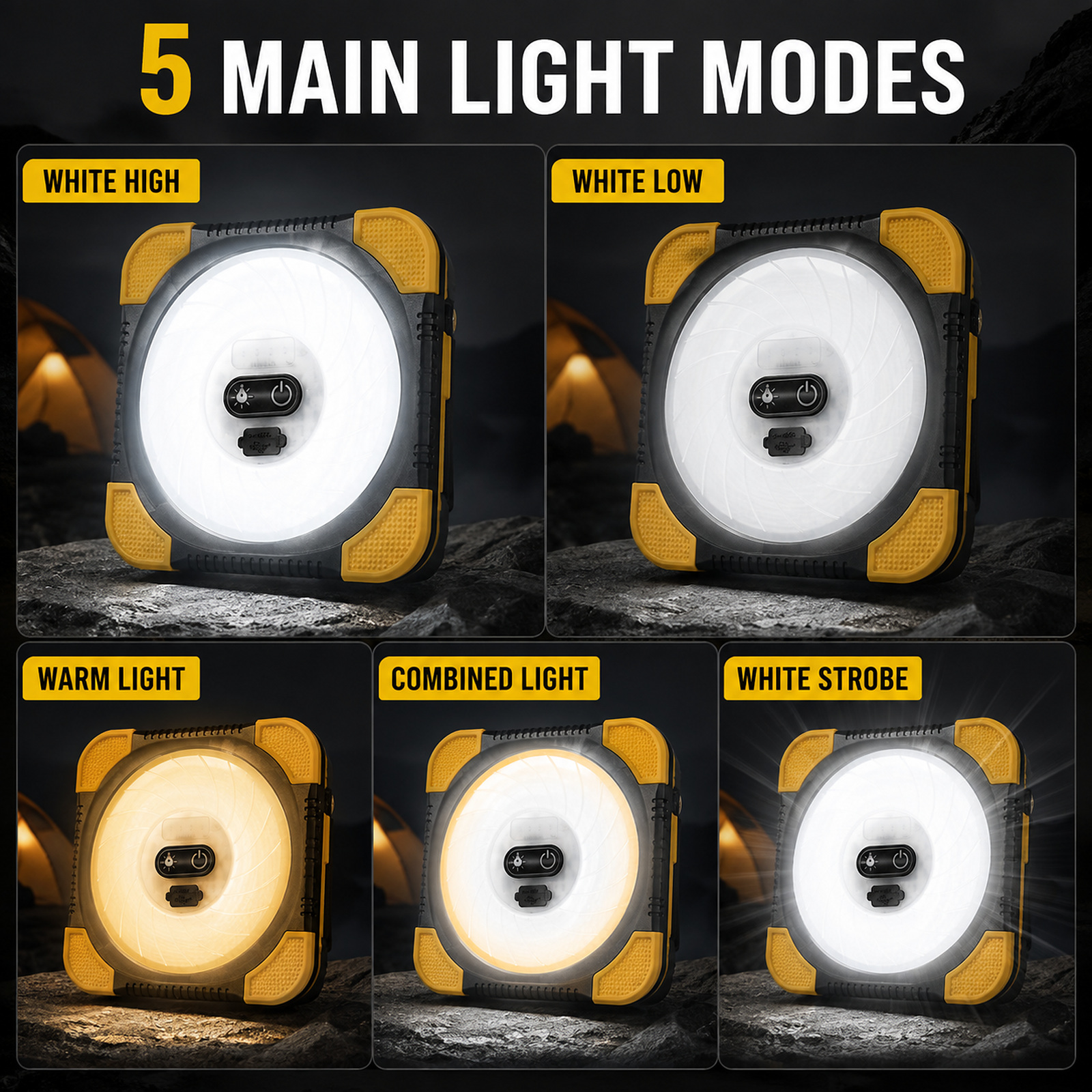D87 2 Camping Lantern 4500mAh Hanging Hook Type C For Outdoor Factory Supply Solar Powered photo 3