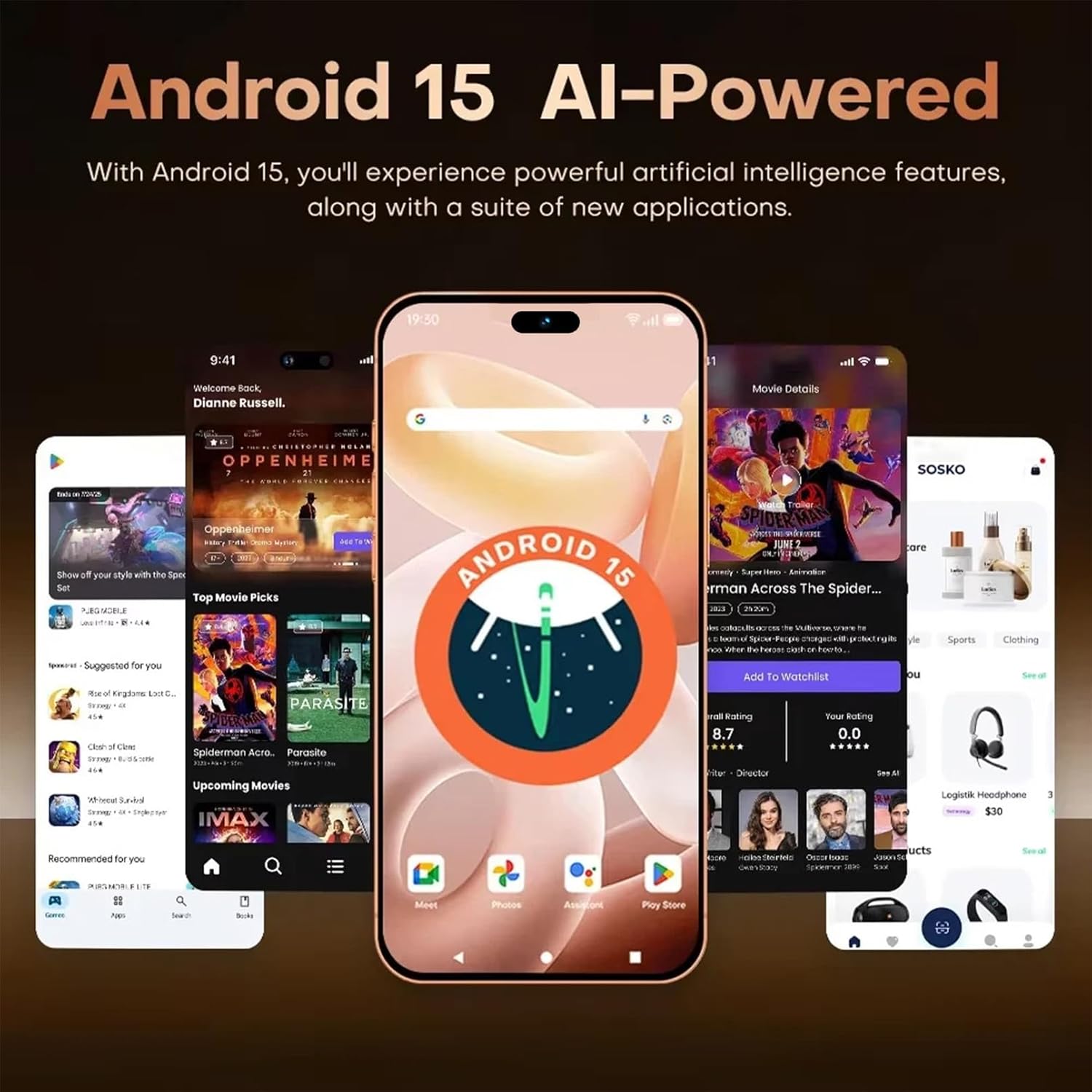 A17 Pro Max 5G Android 15 Smartphone, 6.8in FHD- Display, 8GB RAM - 256GB Storage, 72MP Front & 108MP Rear Camera, 8000mAh Battery, Global Version photo 4