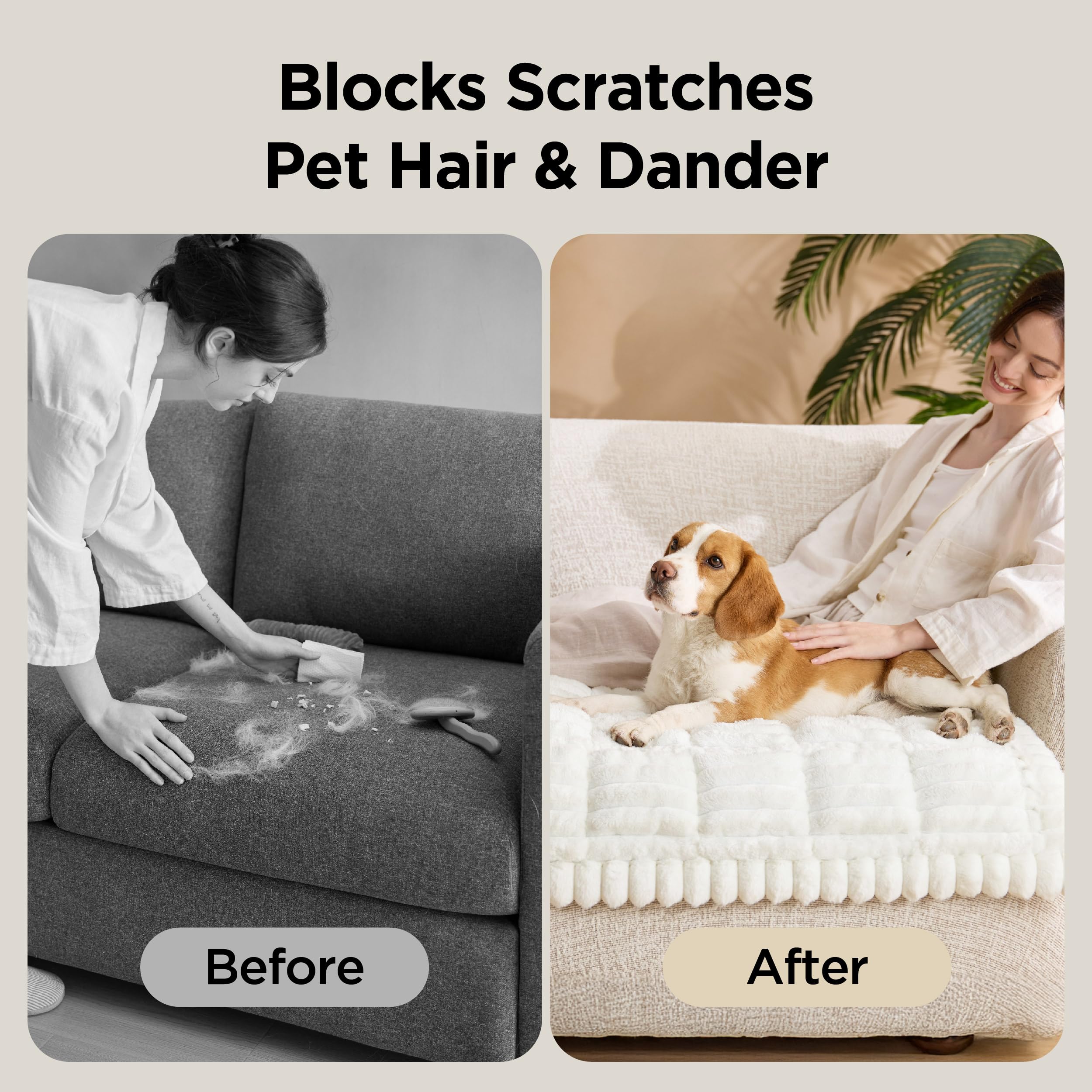 Couch Covers For Dogs, Non-Slip Sofa Covers For Pets Thick Quilted Padding, Ultra-Soft Corduroy Flannel, Machine Washable photo 3