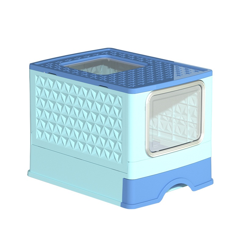 Extra-large Fully Enclosed Drawer-Type Foldable Cat Litter Box photo 3