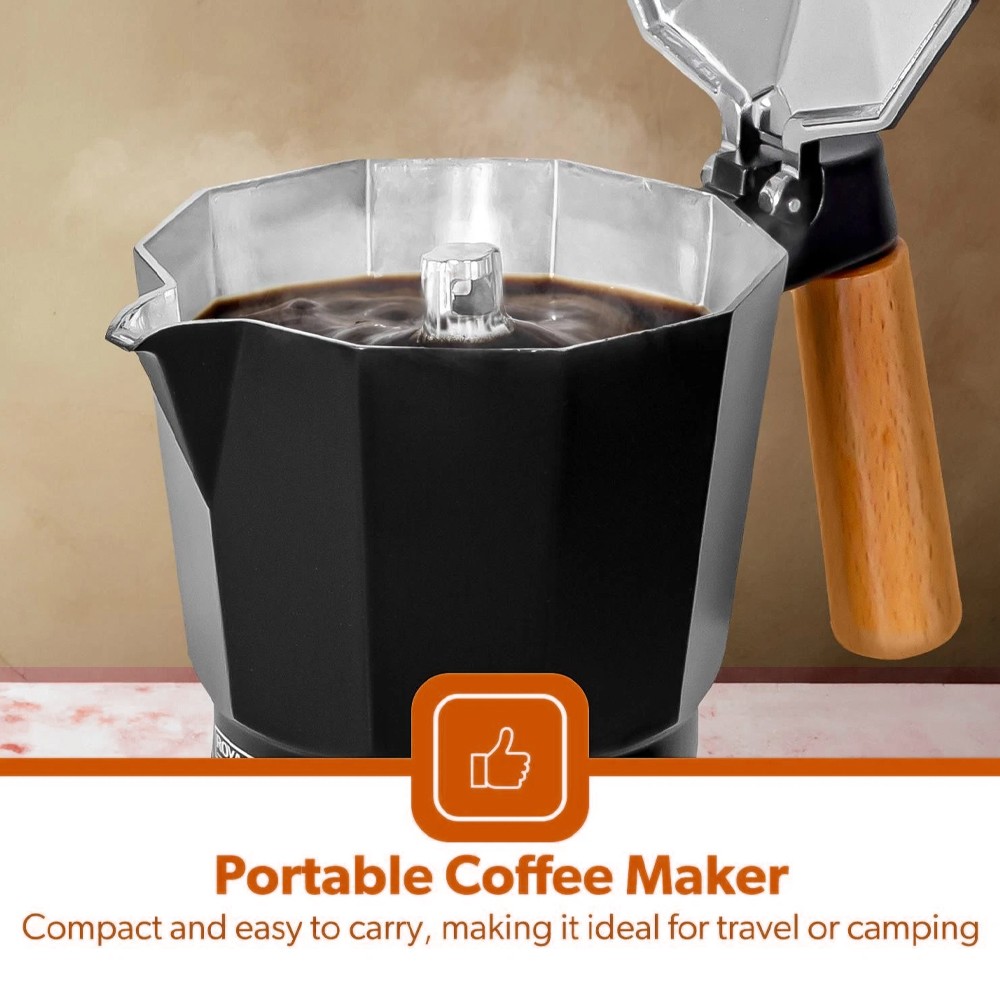 Italian Espresso Stove Top Moka Percolator Pot Coffee Maker 4 Cups photo 8