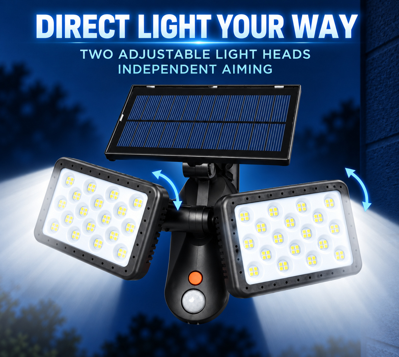 Solar Powered Rechargeable Motion Sensor Waterproof LED Work Light For Auto Repair W770A IP65 Street photo 7