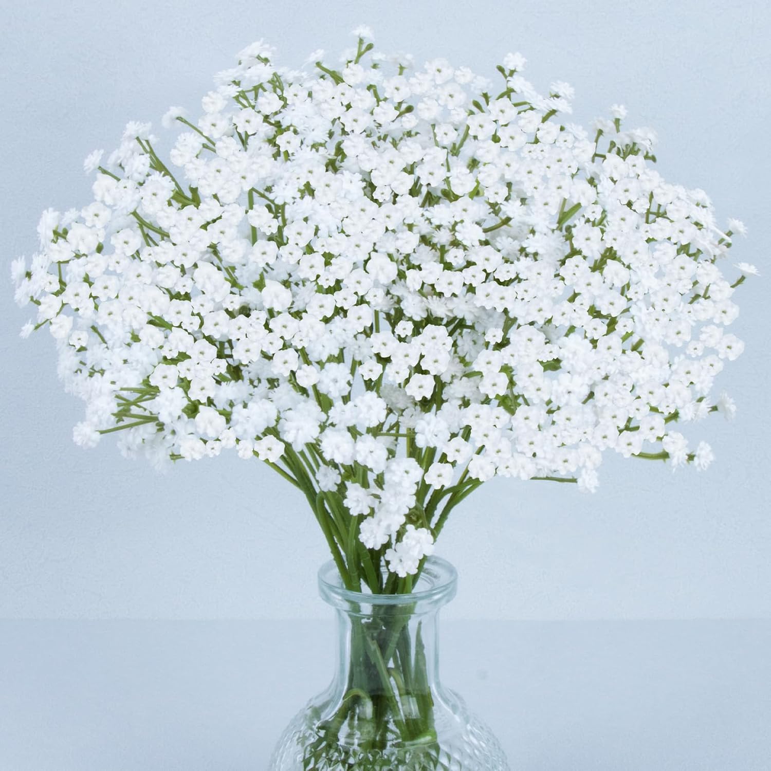 Artificial Baby's Breath Flowers 6 Units, White Faux Gypsophila Bouquet For Wedding, Home Decor, Vase And Floral Arrangements photo 1
