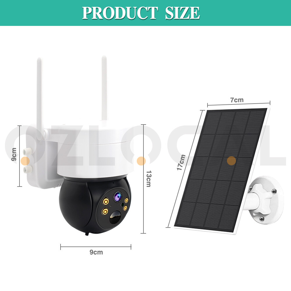 Solar Security Camera Battery Powered Outdoor Wireless WiFi IP CCTV PTZ Camera photo 1