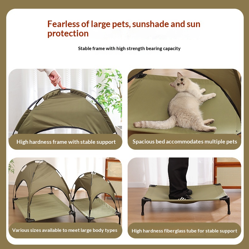 Cat Bed, Pet Camping Bed, Large Tent, All-season, Washable, Puppy Bed photo 4