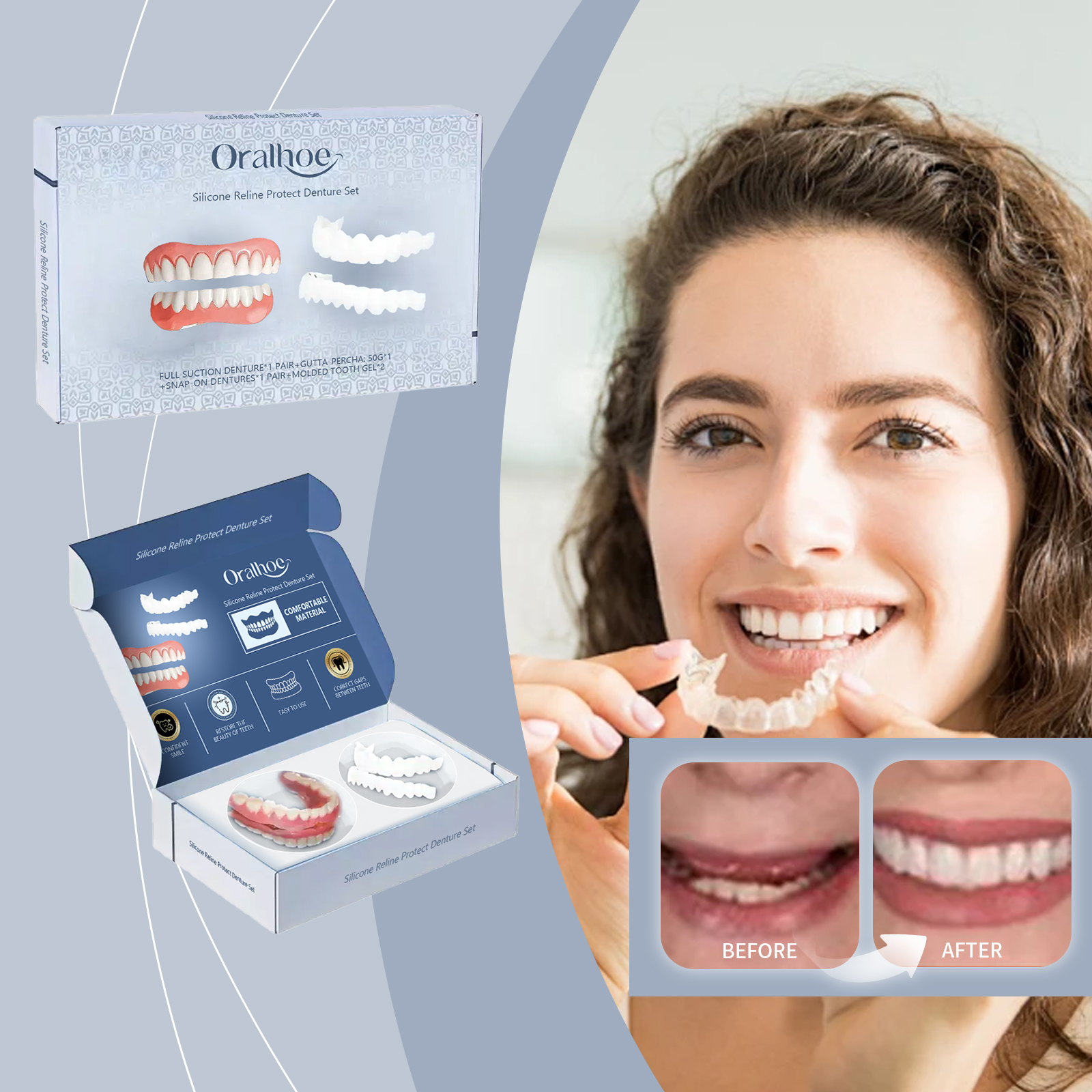 Dental Modification Set 1 Set  1Box, Round Seal Sticker photo 2