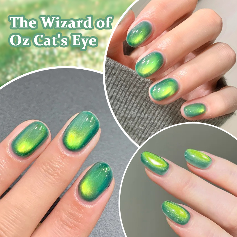 MS RAINBOW The Wizard Of Oz Cat Eye Gel Polish 05, Green Magnetic Nail Gel, 12ML Soak Off UV LED Nail Art Gel photo 3