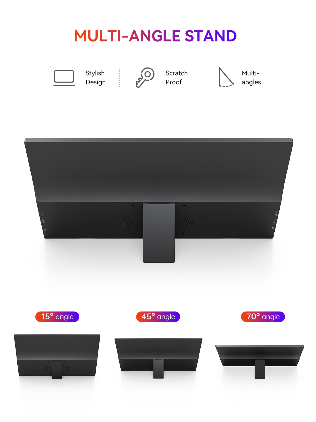 UPERFECT 15.6 Inch Portable Monitor 1080P FHD IPS Display 125 Percent SRGB USB C HDMI Plug And Play Built In Stand Dual Speakers For Laptop PC MacBook PS5 Xbox Switch photo 7