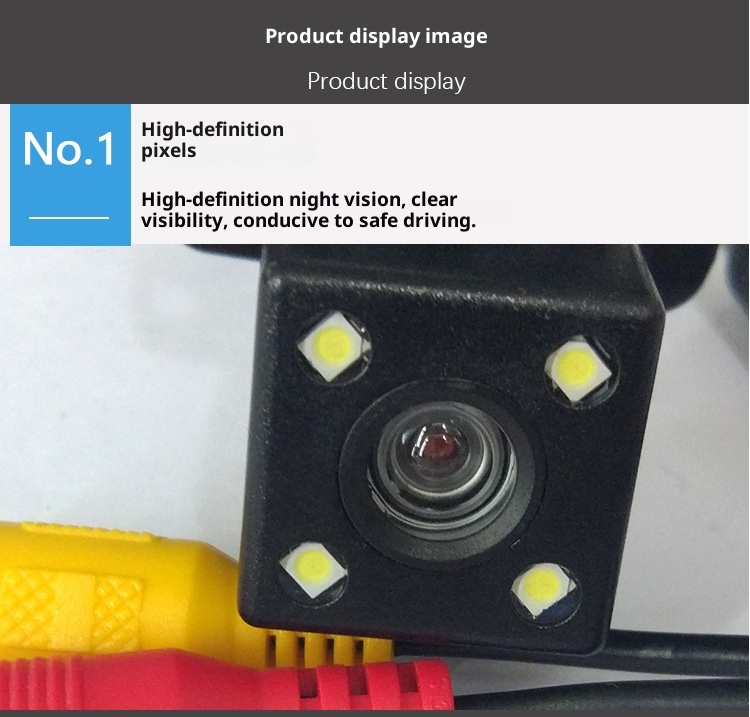 Car Rearview Camera, HD Night Vision CCD, LED 4-Light, Reverse Camera photo 2