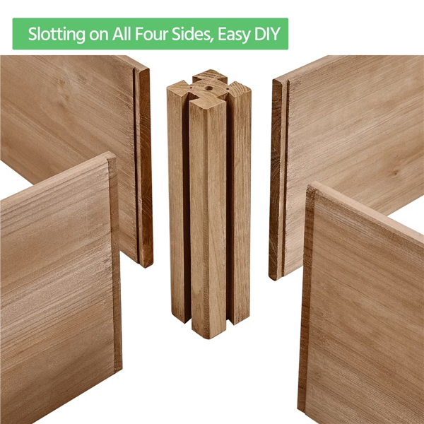 Divisible Planter Box For Home Vegetable Flower, 95inch L X 25inch W X 11inch H, Dark Brown photo 6