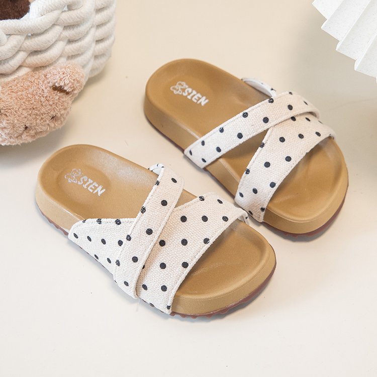 Girls' Polka Dot Flip Flops Summer New Design Children's Sandals Baby Girls' Slippers photo 3