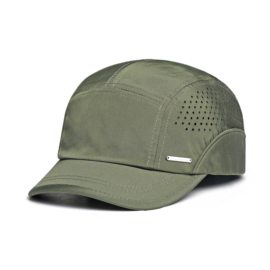 Spring And Summer Lightweight Mesh Breathable Baseball Cap With Side Metal Label, Short Brim, Duckbill Style Hat, Suitable For Outdoor Commuting And Casual Wear photo 8