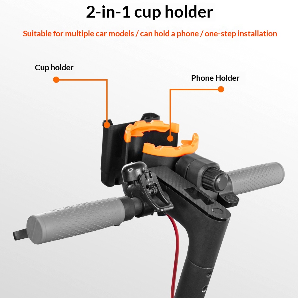 Electric Vehicle And Motorcycle Suitable For Xiaomi Scooter Water Cup Holder, Easy-To-Install Water Bottle Holder And Phone Holder Two-In-One photo 6