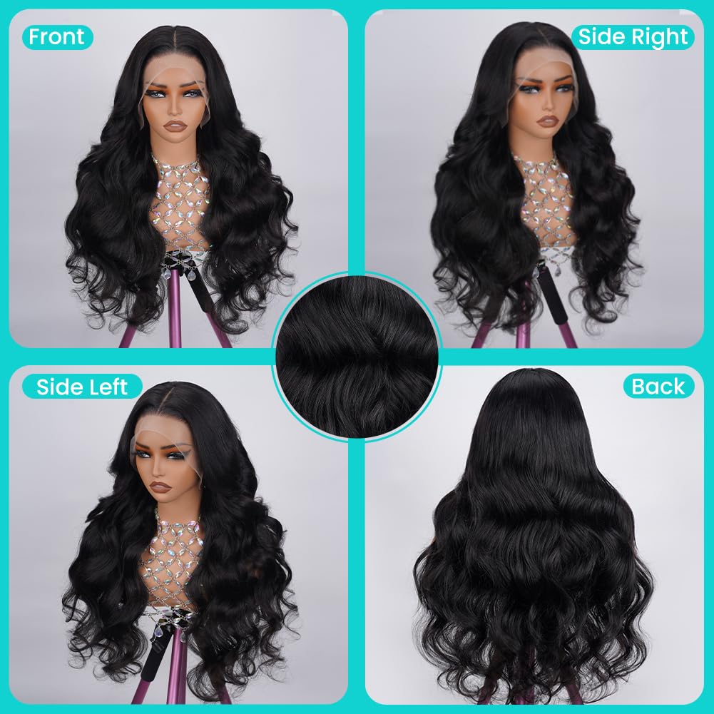 13x4 Lace Front Human Hair Wig Body Wave, Natural Color, Density photo 3