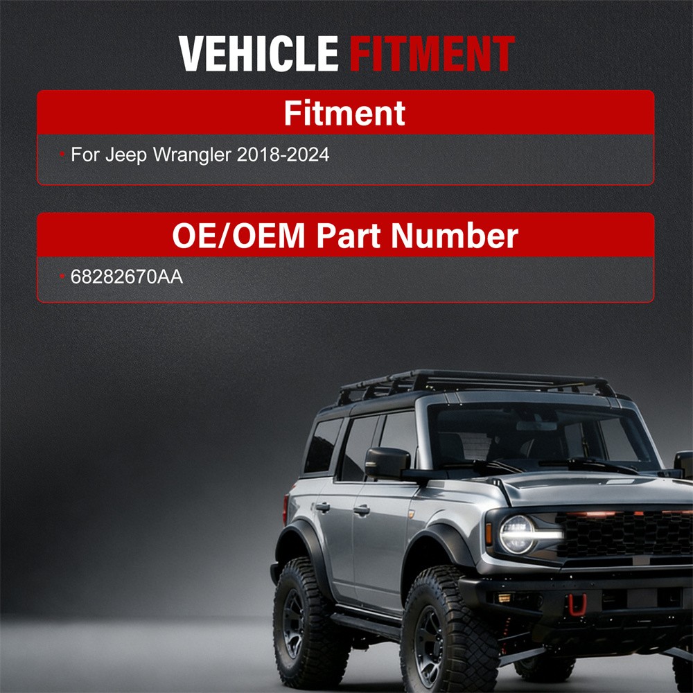 2X Rear Support Lift 68282670AA For 2018-25 -Jeep Wrangler Liftgate Gas Cylinder photo 2