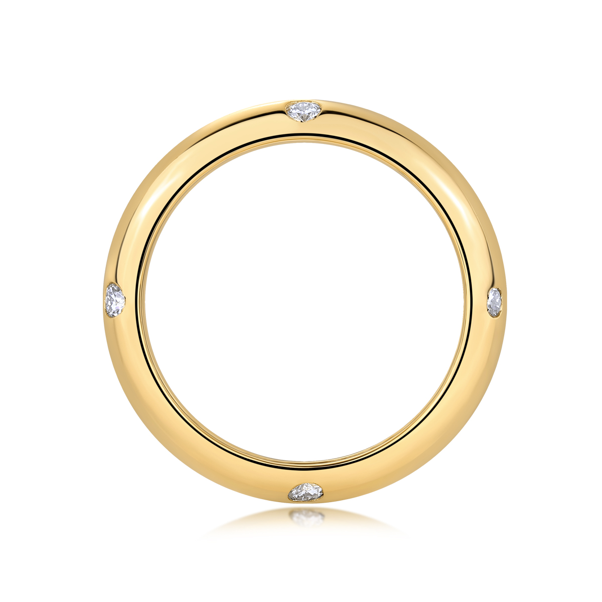 S925 Silver Gold Plated 8-Stone Moissanite Ring, 3.67mm Minimalist Band, D VVS1 GRA US 5-9 photo 5