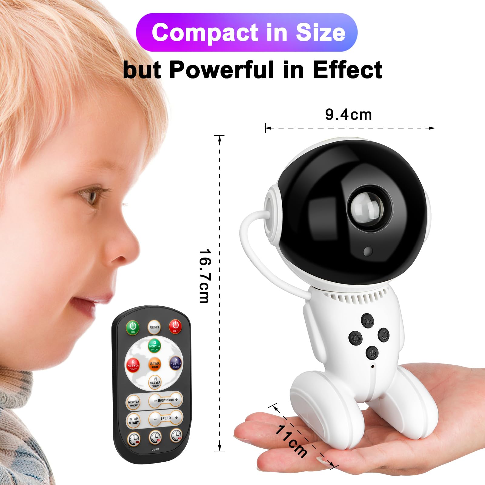 Astronaut Galaxy Night Light, 360  Adjustable Starry Night Light With Timer And Remote Control, USB Powered photo 6