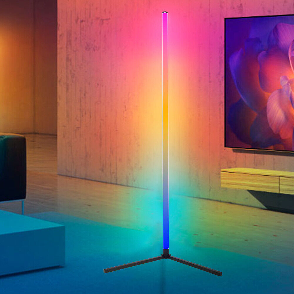 10W RGB LED Corner Floor Lamp  Modern Minimalist Remote-Controlled Mood Light For Home Decor photo 7