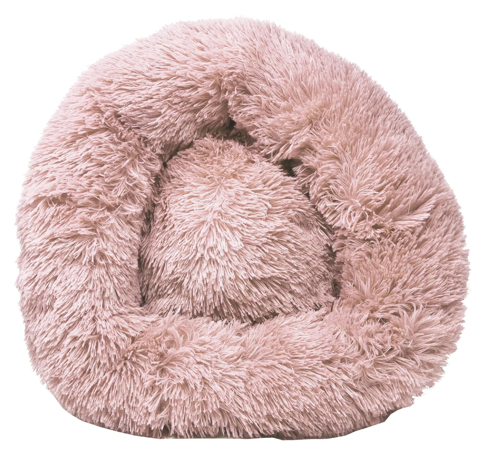 Premium Plush Round Dog Bed, Soft Cozy Pet Bed With Raised Edge photo 1