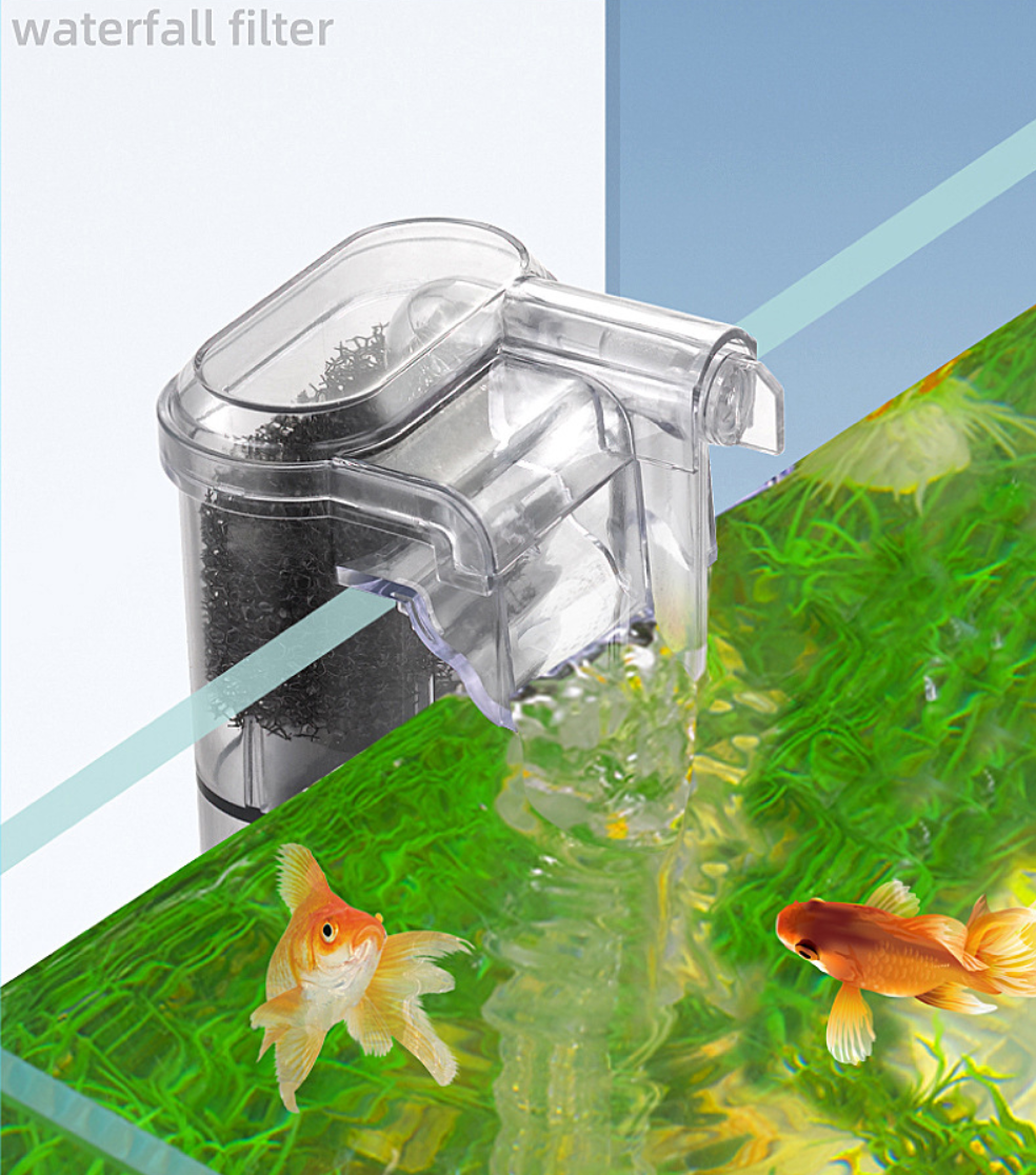 Mini Wall-mounted Filter, Fish Tank Waterfall Filter, Small Fish Tank USB Filter Device, Cleaning Circulation Water Pump photo 2