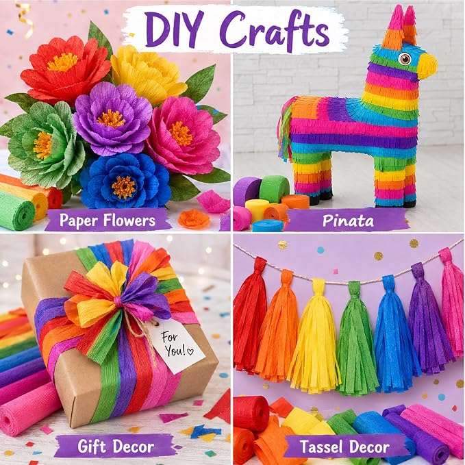 12-Roll Party Crepe Paper Streamers 984FT For Halloween, Christmas, Weddings, Baby Showers And Celebrations photo 4