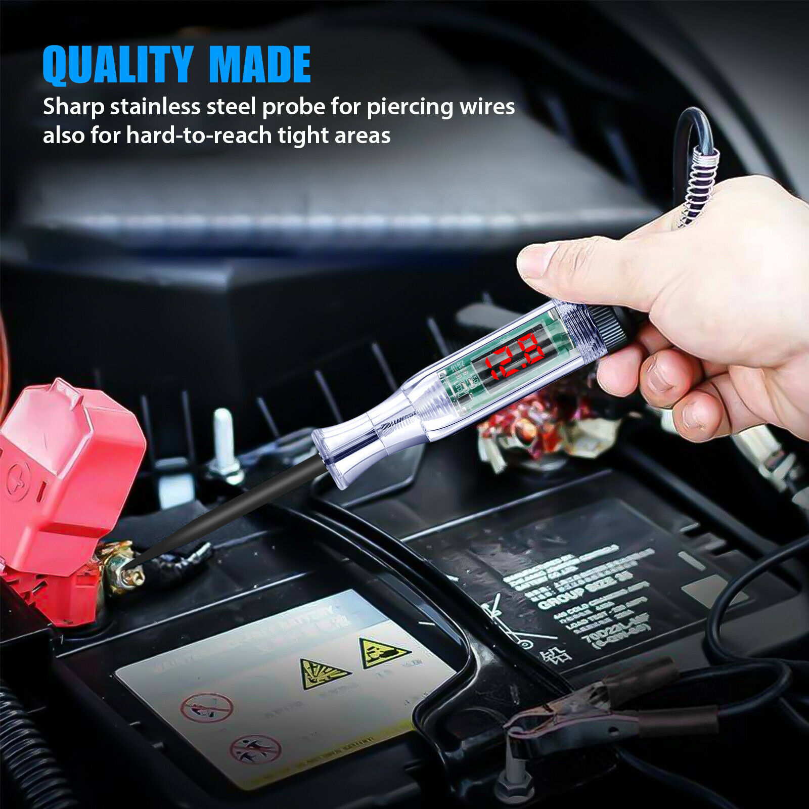 6V 12V 24V Auto Car Electrical Circuit Voltage Tester Led Light Test Probe Pen photo 7