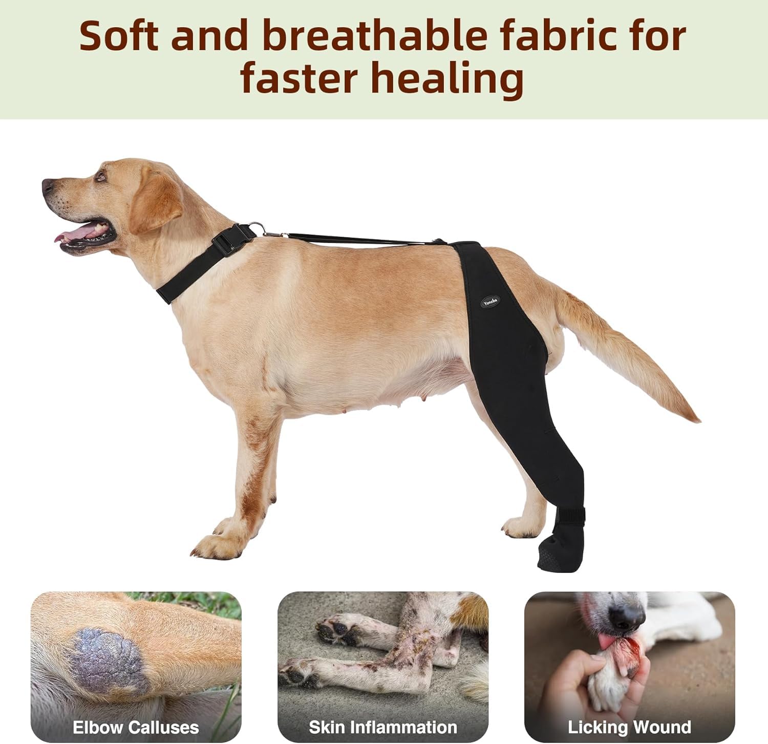 Dog Socks To Prevent Licking Paws , Breathable Leg Sleeve To Stop Licking And Biting,  Firm And Secure Adjustable Size Dog Recovery Sleeve Socks photo 4