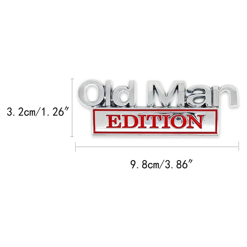 2pack Old Man Edition Emblems, Seabee Emblem 3D Badge Decal Car Truck SUV,Refrigerator Sticker,Window Display Stickers,Bicycles, Laptops, Fridges photo 3