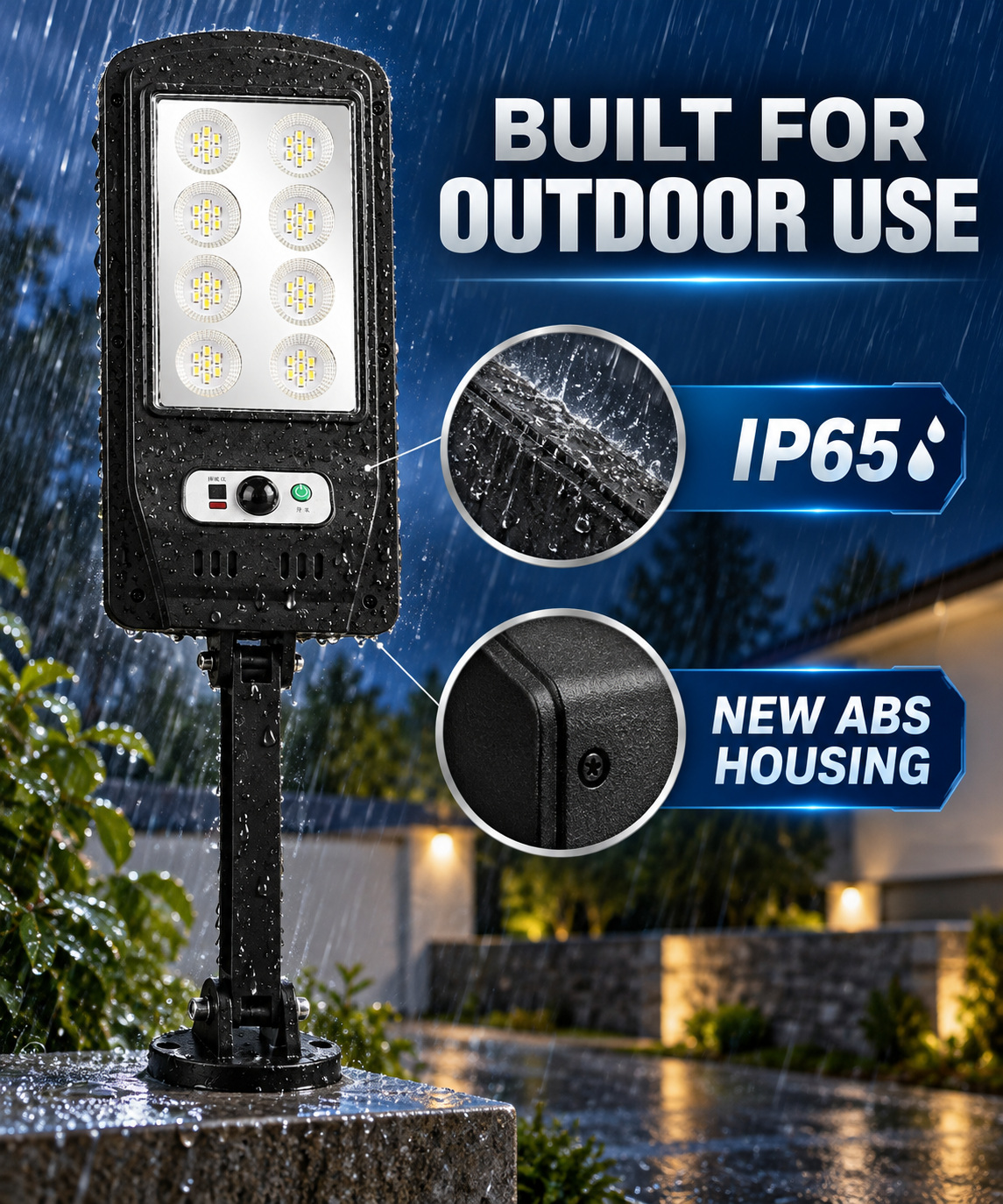 Solar Powered Rechargeable Motion Sensor Waterproof LED Work Light 20W 1500mAh For W755 8 IP65 photo 4