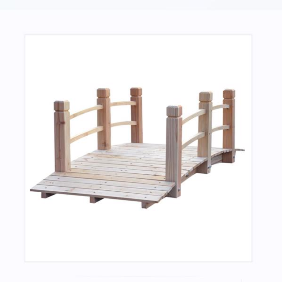 5 Ft Wooden Garden Bridge Footbridge photo 4